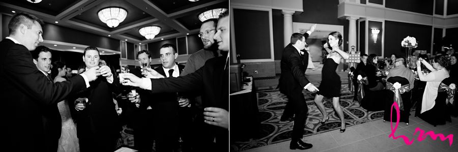 groomsmen cheers before reception
