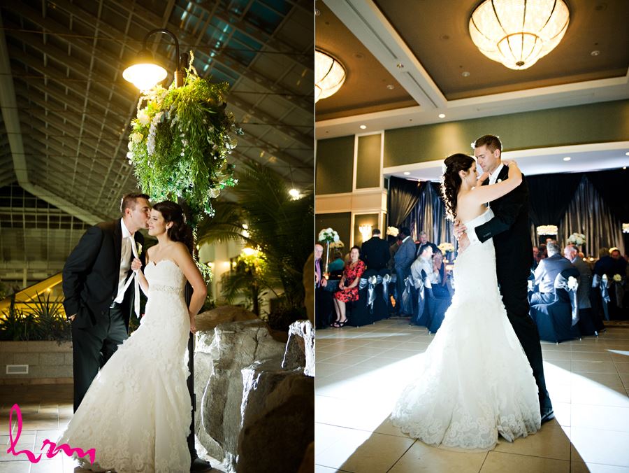 bride and groom speeches at reception in the best western lamplighter inn