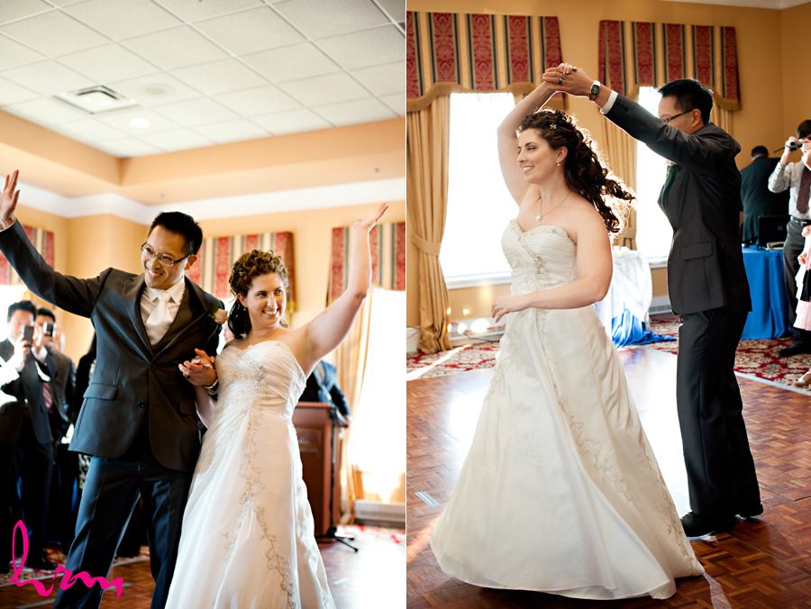 bridal entrance with first dance in the reception 
