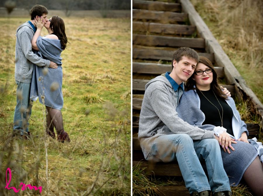 Engagement session Bellamere Winery winter