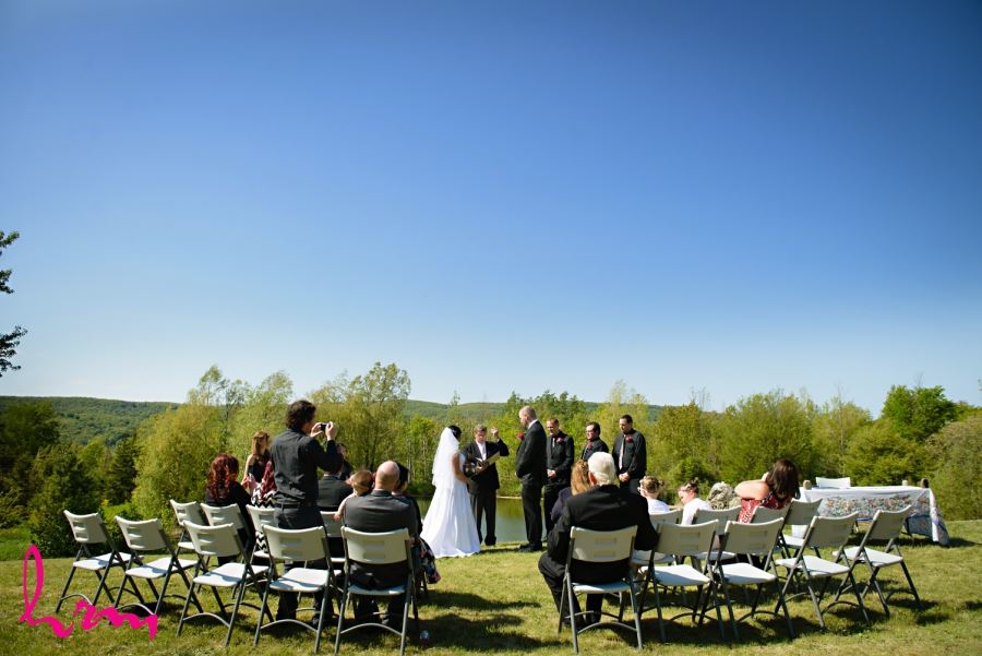 pretty river valley country inn wedding ceremony collingwood