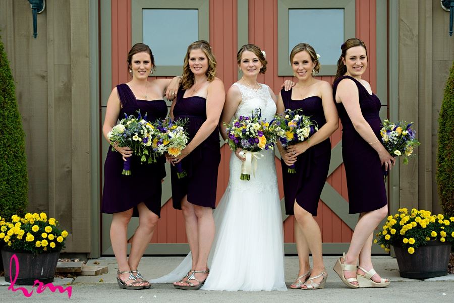 Photo of bride and bridesmaids by HRM Photography London Ontario Wedding Photographer