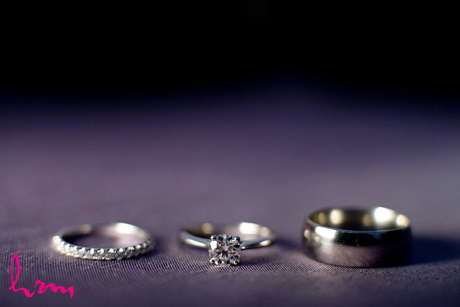 Photo of wedding bands taken by HRM Photography London Ontario wedding photographer