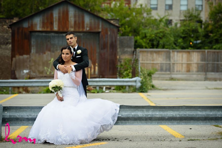 bride and groom urban wedding day photography