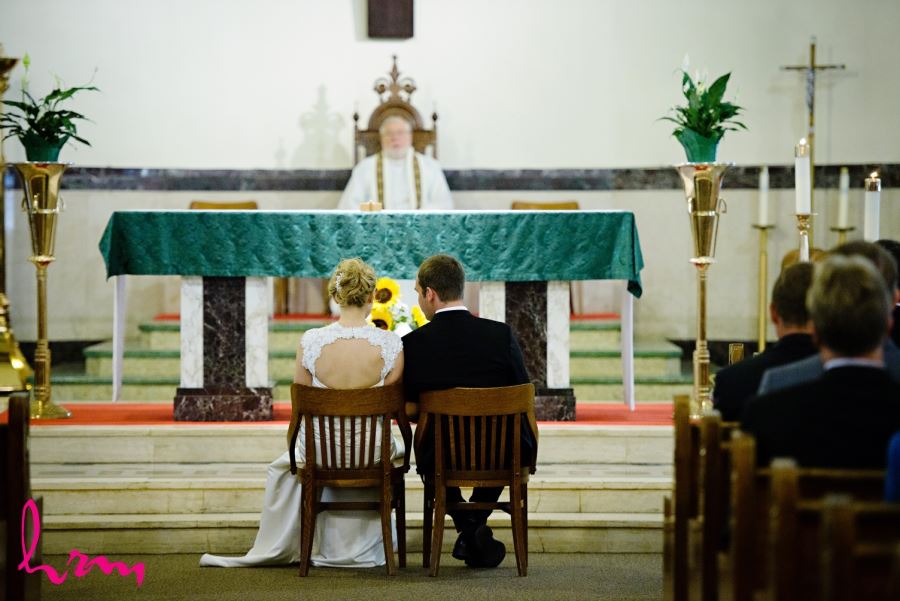 bride and groom St Francis-St.Martins Parish wedding ceremony