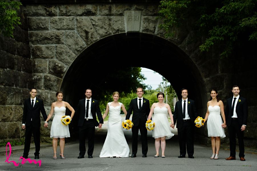 bridal party wedding under underpass london ontario downtown location
