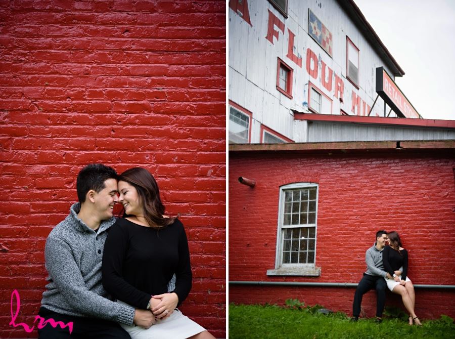 arva flour mill engagement session fall