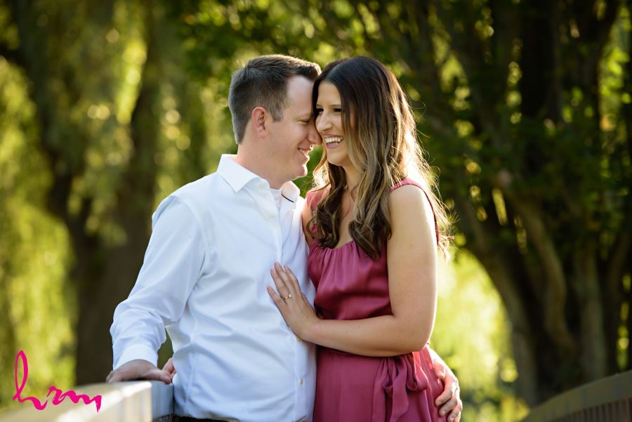 beautiful summer engagement session images couple laughing