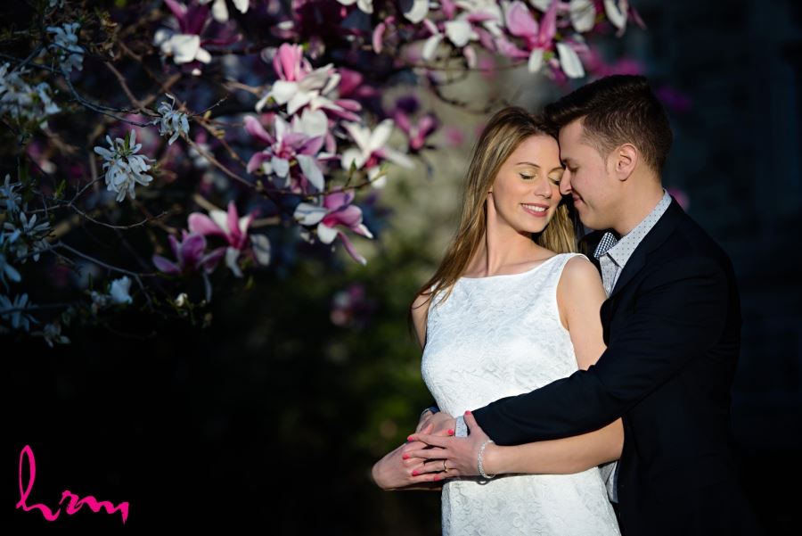 pretty spring engagement session image london ontario western university
