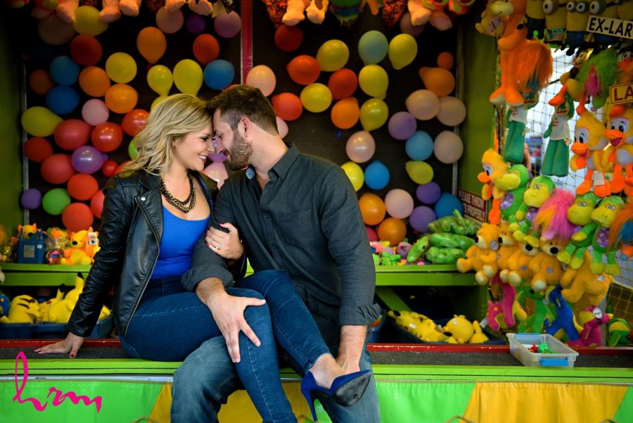 balloon pop carnival game western fall fair london ontario engagement session