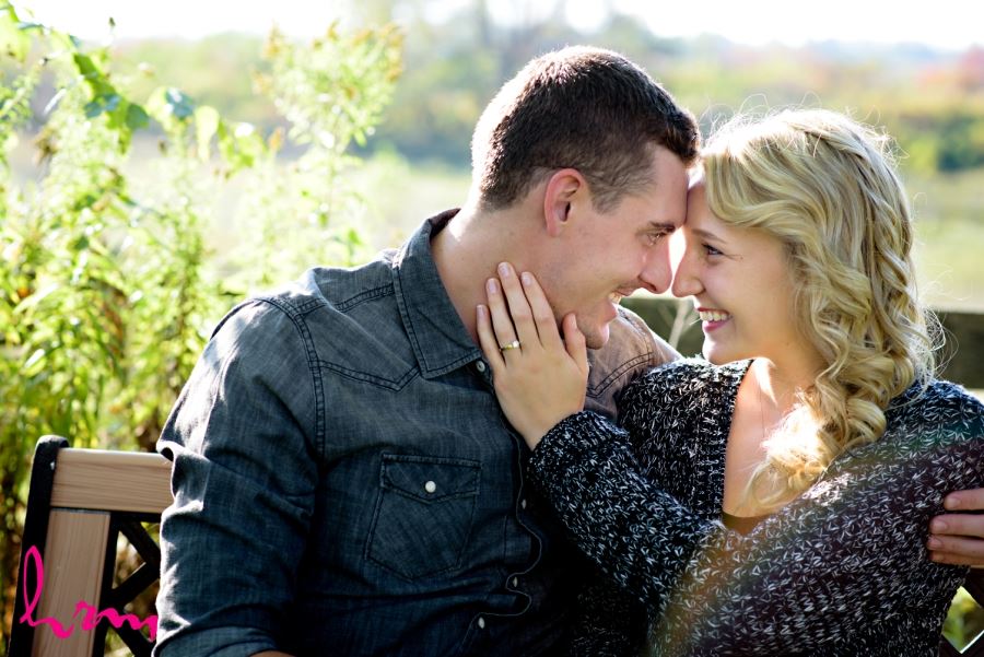 beautiful engagement session on farm in London Ontario