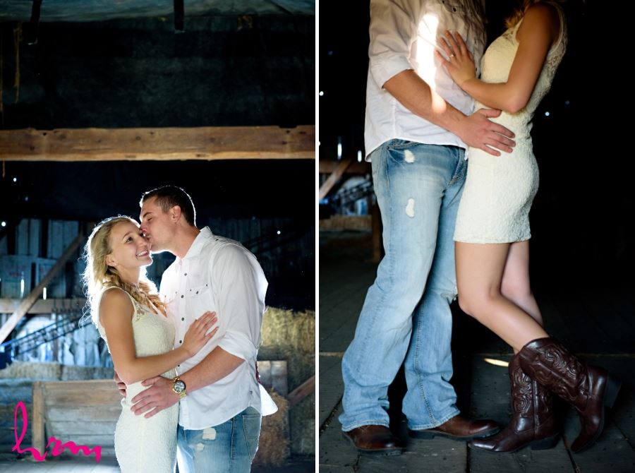 engagement session bride wearing cowboy boots