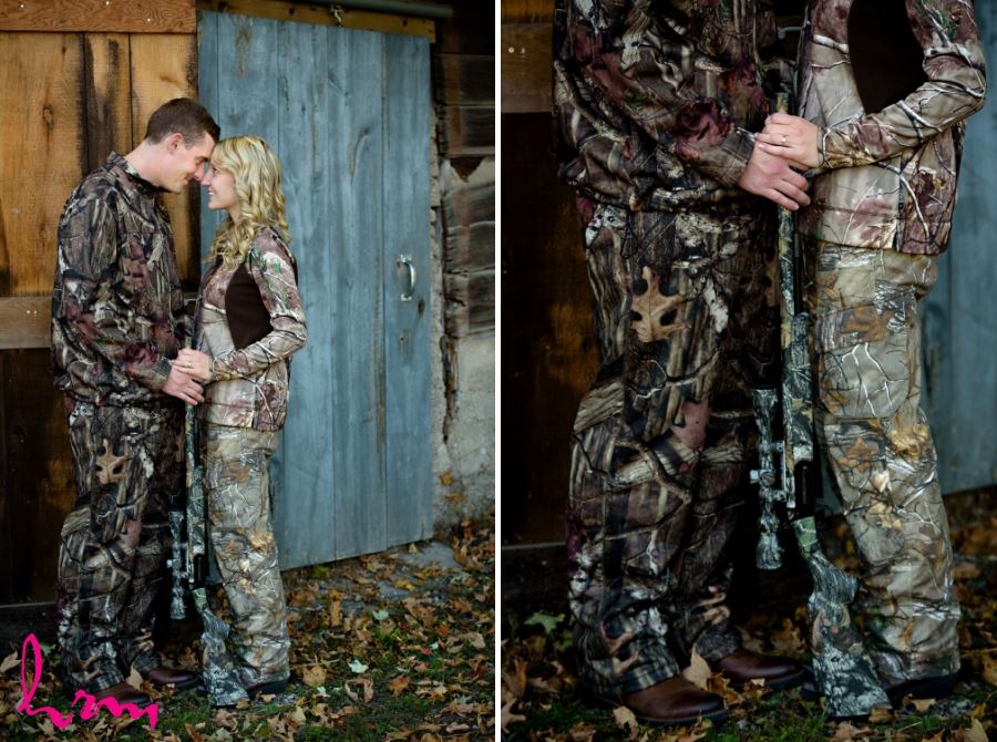 hunting camo engagement session ideas