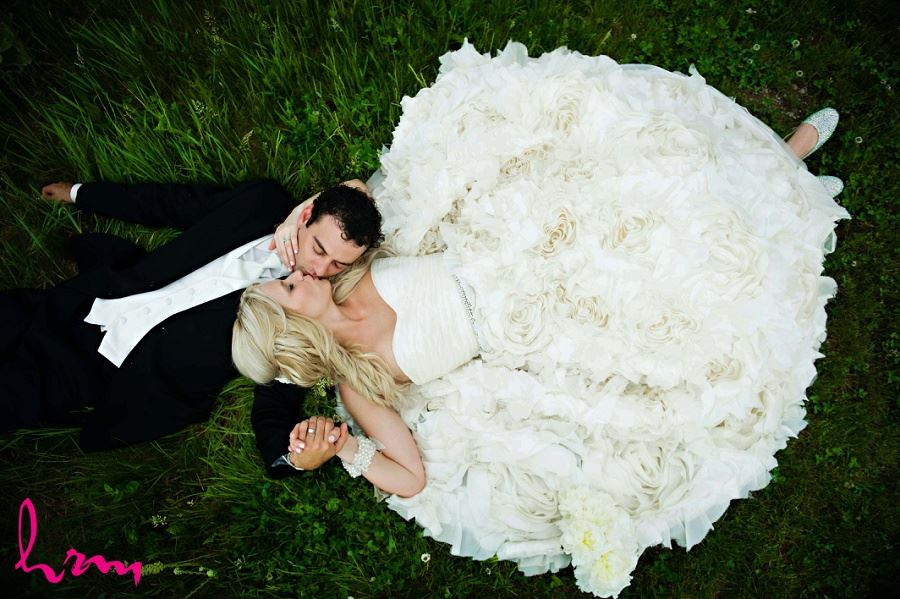 Ania and Ken wedding photo on grass