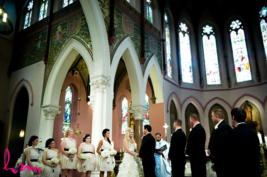 Bridal party at Altar taken by London Ontario wedding photographer