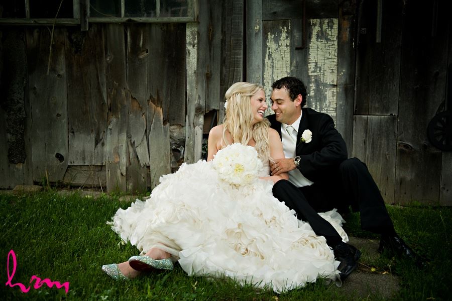 Photo of Ken and Ania in rustic setting taken by London Ontario wedding photographer