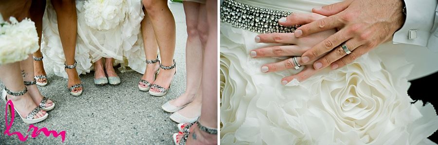 Bridal party shoes taken by London Ontario wedding photographer