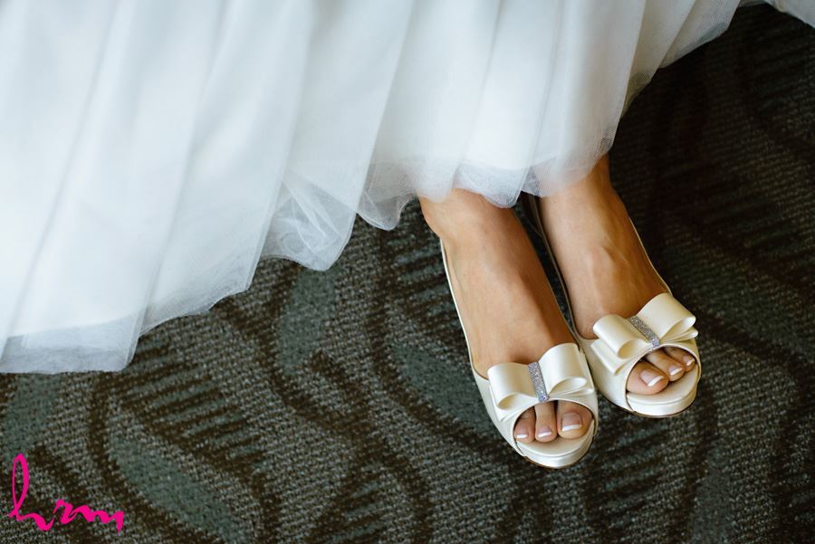 Bride in shoes before wedding London ON Wedding Photography