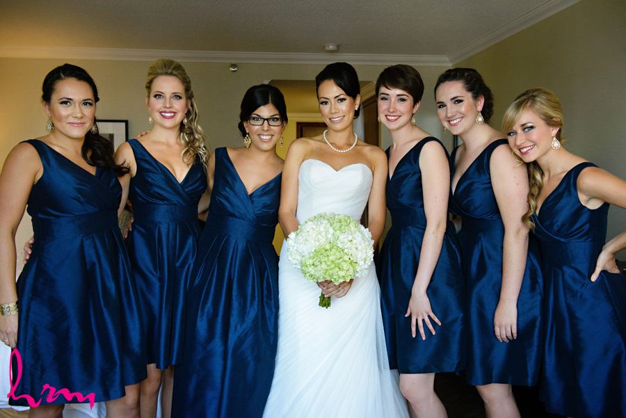 Geneviève and bridesmaids in dresses before wedding London ON Wedding HRM Photography