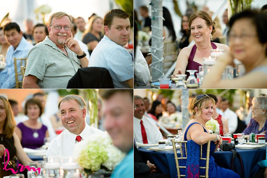 Guests enjoying speeches at Heeman Greenhouses London ON Wedding HRM Photography