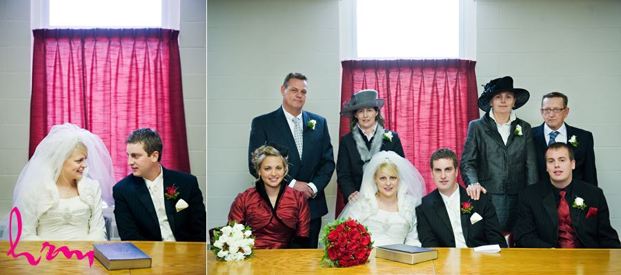 family together after wedding ceremony