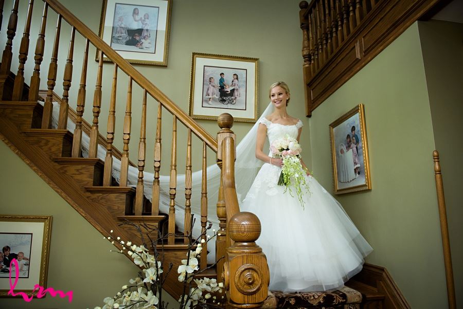 Sabrina walking down stairs London ON Wedding Photography