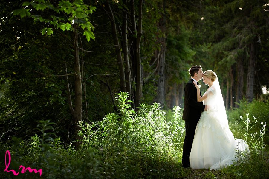 Sabrina + Winston in forest Bellamere Winery Event Centre London ON Wedding HRM Photography
