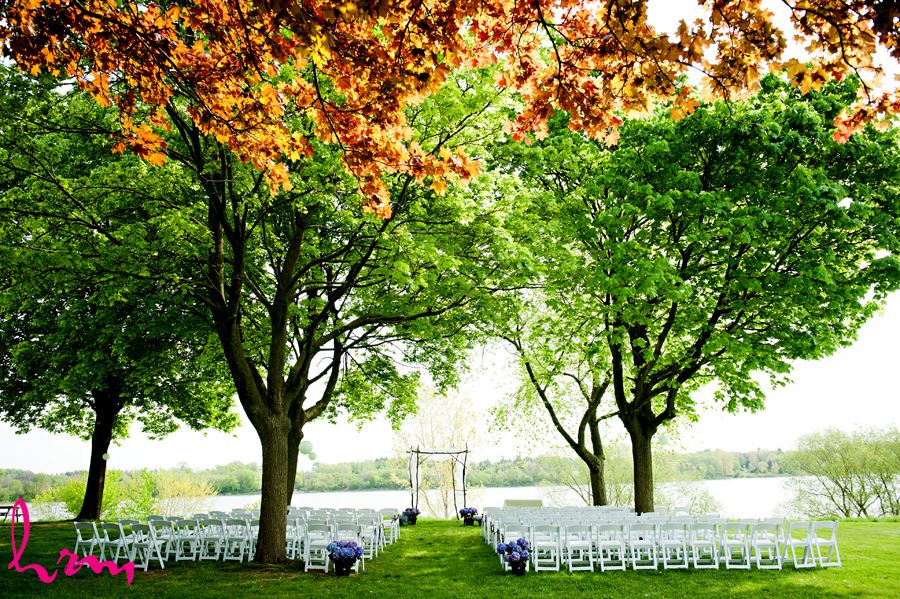 Outdoor wedding ceremony at Watson Porter Pavillion