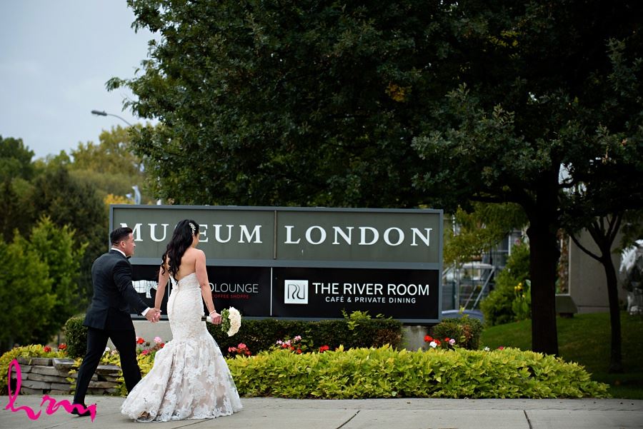 Lauren and Jose entering Museum London London ON Wedding Photography