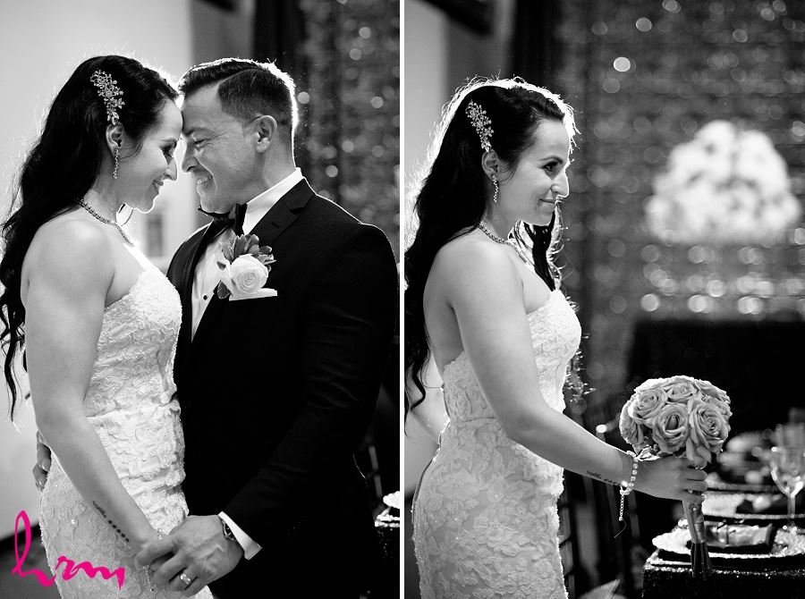 Black and white photos of Lauren + Jose after ceremony at Museum London London ON Wedding Photography