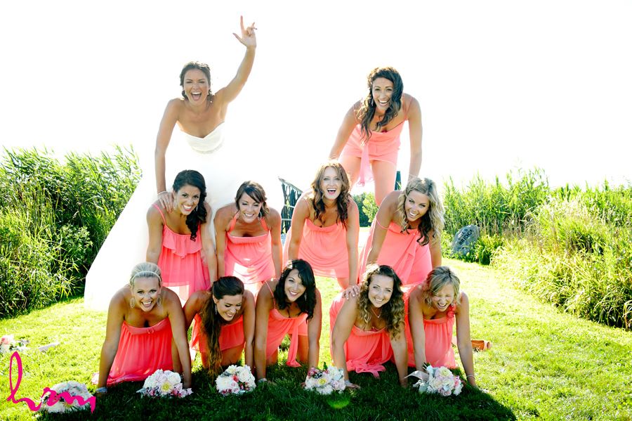 Bridesmaid party pyramid Purple Hill Country Farms London ON Wedding Photography
