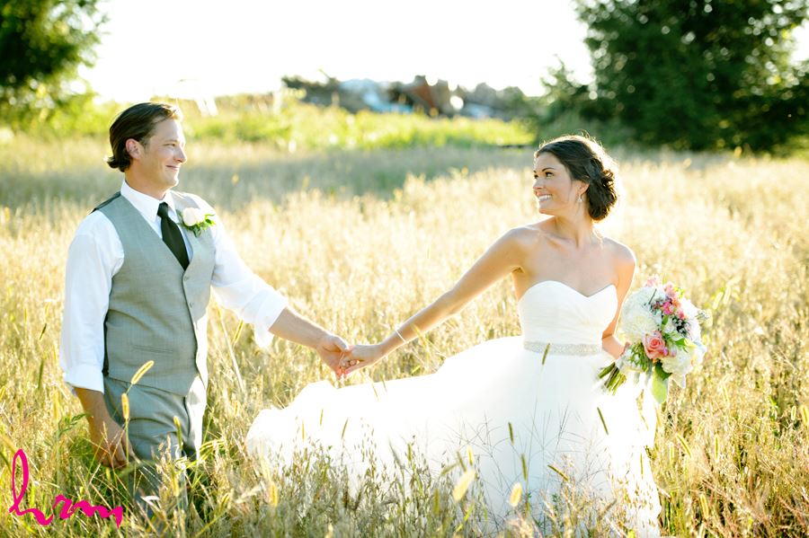 Leigh and Pete in field Purple Hill Country Farms London ON Wedding HRM Photography