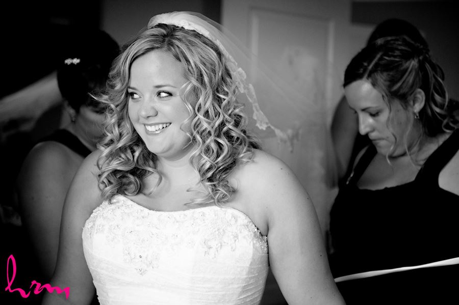 Black and white photo of Mallory before wedding St. Thomas ON Wedding Photography