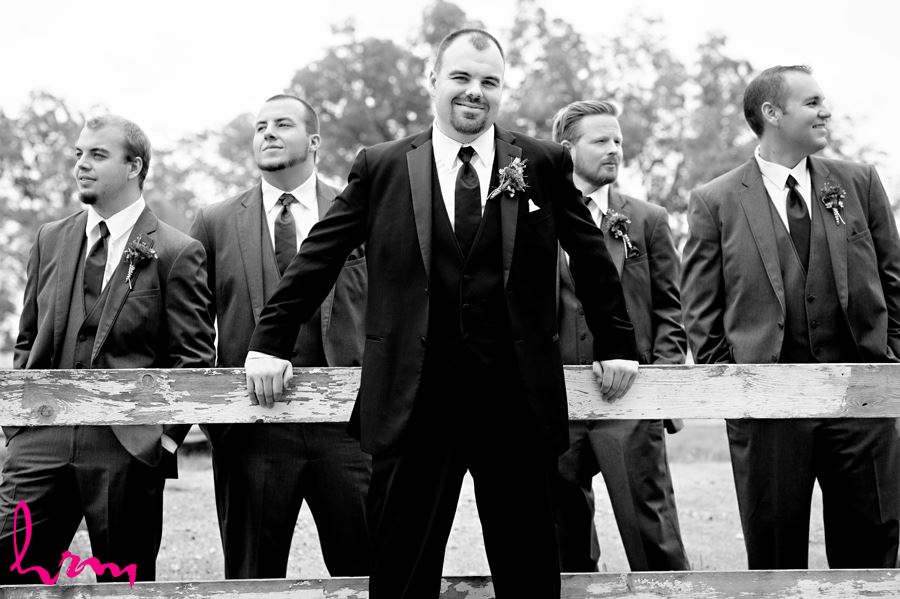 Black and white photo of Will and groomsmen before wedding St. Thomas ON Wedding HRM Photography