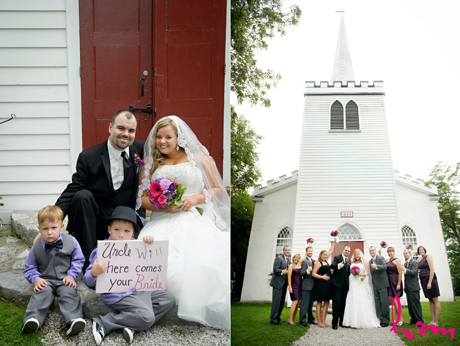 Bridal party outside The Old St. Thomas Church St. Thomas ON Wedding HRM Photography