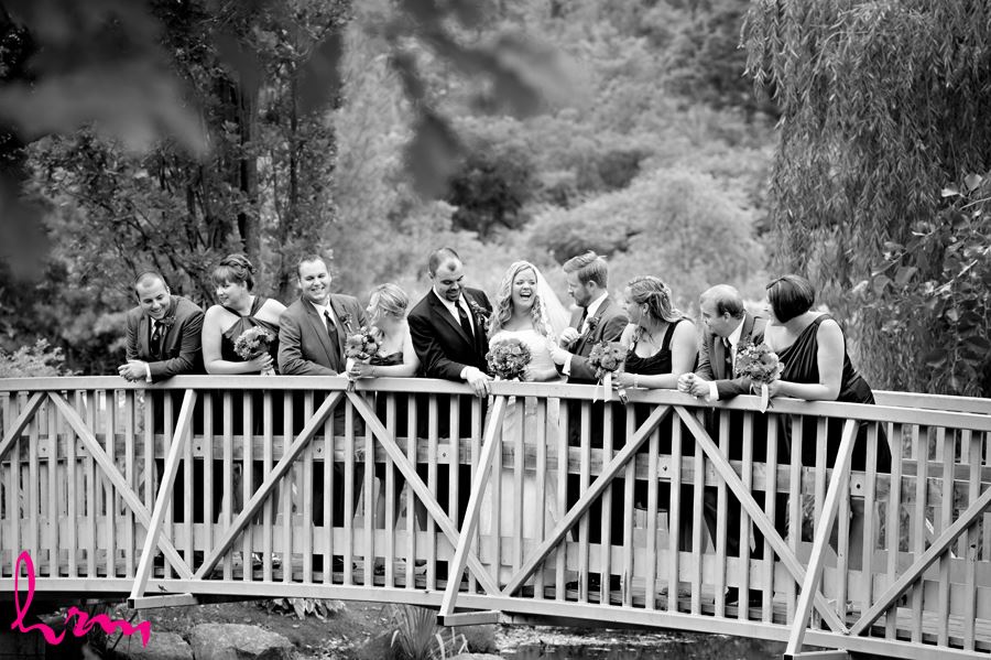 Mallory and Will wedding party on bridge St. Thomas ON Wedding Photography