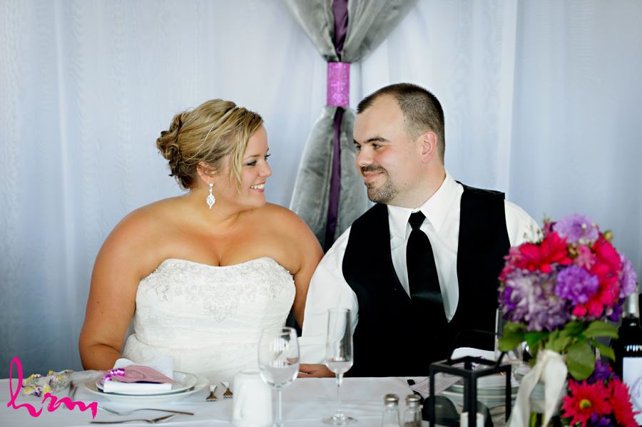 Mallory + Will head table CASO Railway Station St. Thomas ON Wedding Photography