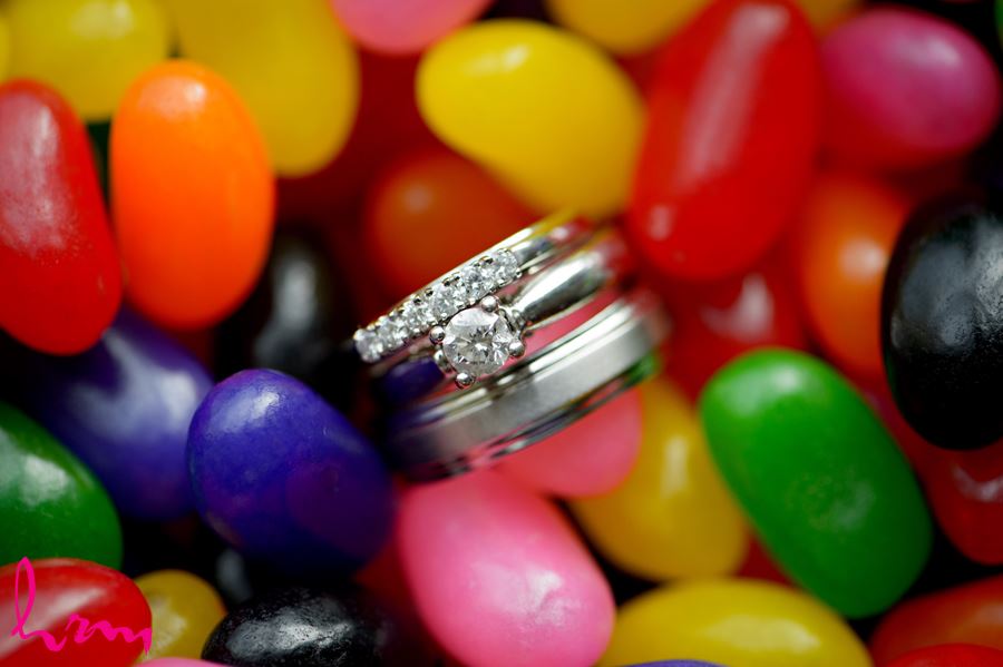 Wedding rings in jellybeans St. Thomas ON Wedding HRM Photography