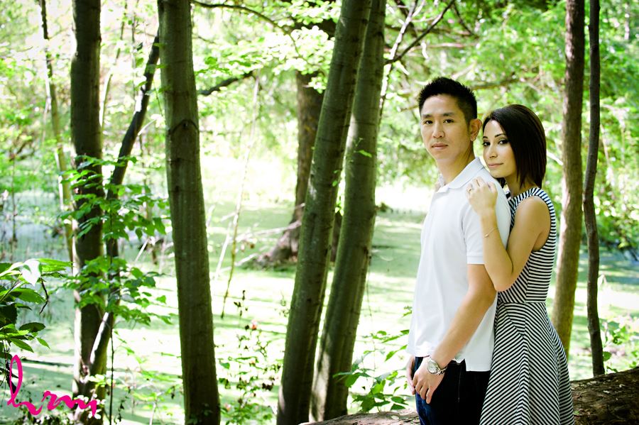 Engagement photos in forest