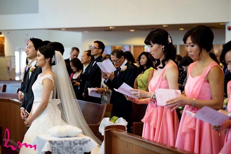 Guests at Chinese Martyrs Catholic Church Toronto ON Wedding Photography