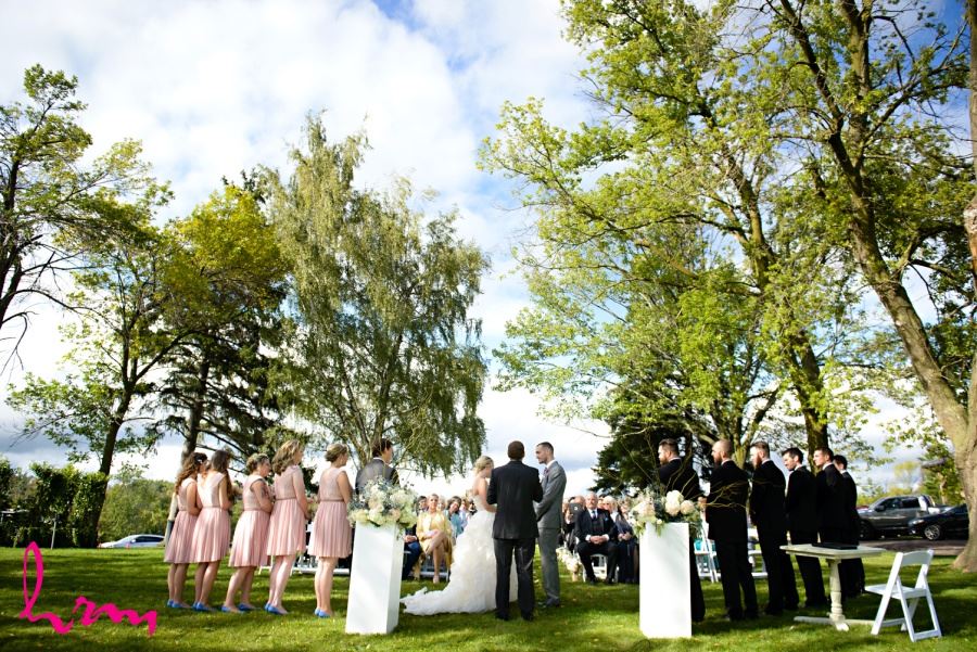 Waterdown Ontario outdoor farm wedding ceremony