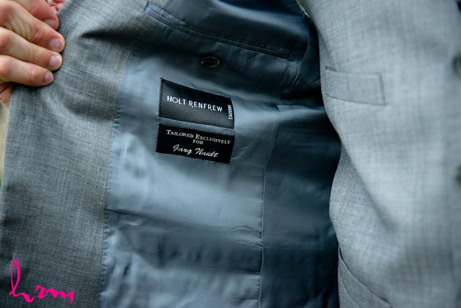 Holt Renfrew personalized groom's suit exclusively tailored for...