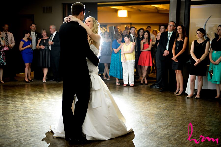 Beautiful bride and groom first dance at West Haven Golf in London Ontario