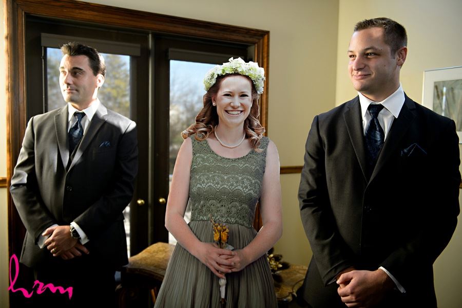 Cardboard cutout of maid of honour Windermere Manor London ON Wedding Photography