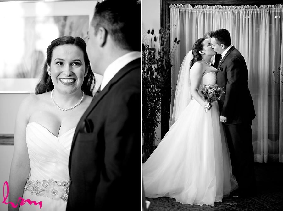 The kiss at Windermere Manor London ON Wedding Photography