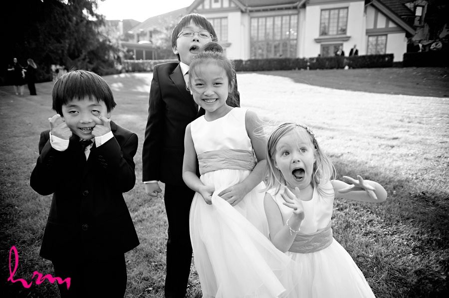 Flowergirls and ring-bearers outside Windermere Manor London ON Wedding Photography