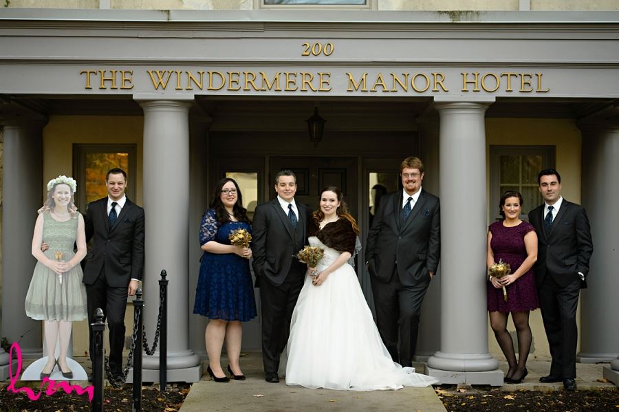 Bridal party outside Windermere Manor London ON Wedding HRM Photography