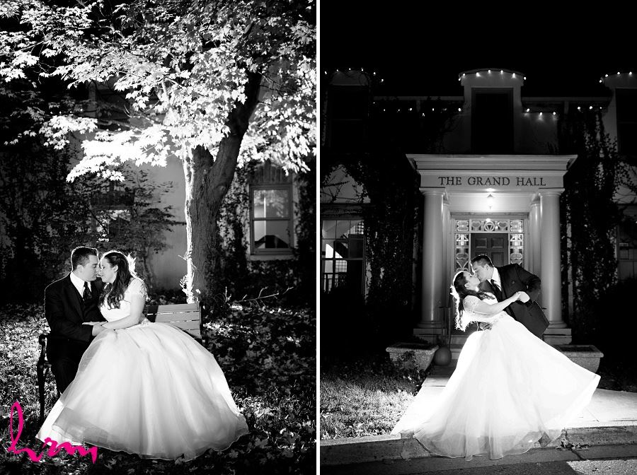 Grace and Matt in moonlight at Windermere Manor London ON Wedding Photography